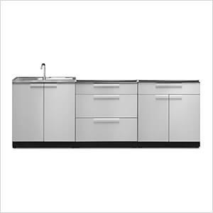 NewAge Outdoor Kitchens Stainless Steel 3-Piece Outdoor Kitchen Set (No Countertop)