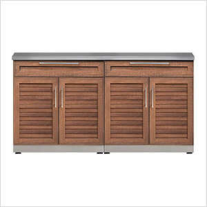 NewAge Outdoor Kitchens Grove 3-Piece Outdoor Kitchen Set with Countertops and Covers