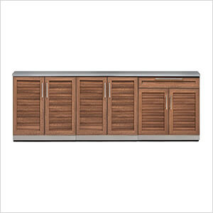 NewAge Outdoor Kitchens Grove 4-Piece Outdoor Kitchen Set with Countertops and Covers