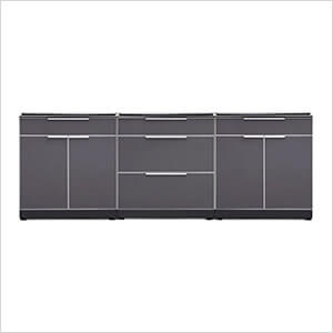 NewAge Outdoor Kitchens Aluminum Slate 3-Piece Outdoor Kitchen Set (No Countertop)