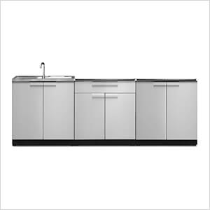 NewAge Outdoor Kitchens Stainless Steel 3-Piece Outdoor Kitchen Set (No Countertop)