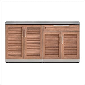 NewAge Outdoor Kitchens Grove 3-Piece Outdoor Kitchen Set with Countertops