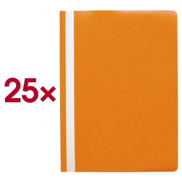 OTTO Office 25x Schnellhefter A4, Fassungsvermögen 200 Blatt orange, 23x31 cm Image