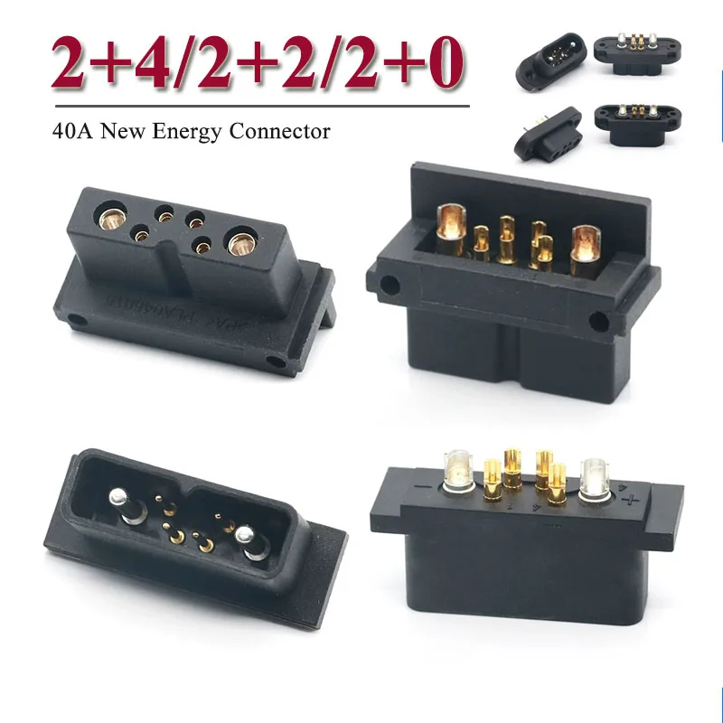 40A 2+4 Ladeanschluss Stecker 2+0 2+2 Quadratische Männlich Weiblich Steckdosen Lithium Elektrische Skateboard/Fahrrad Neue Energie Anschlüsse Image