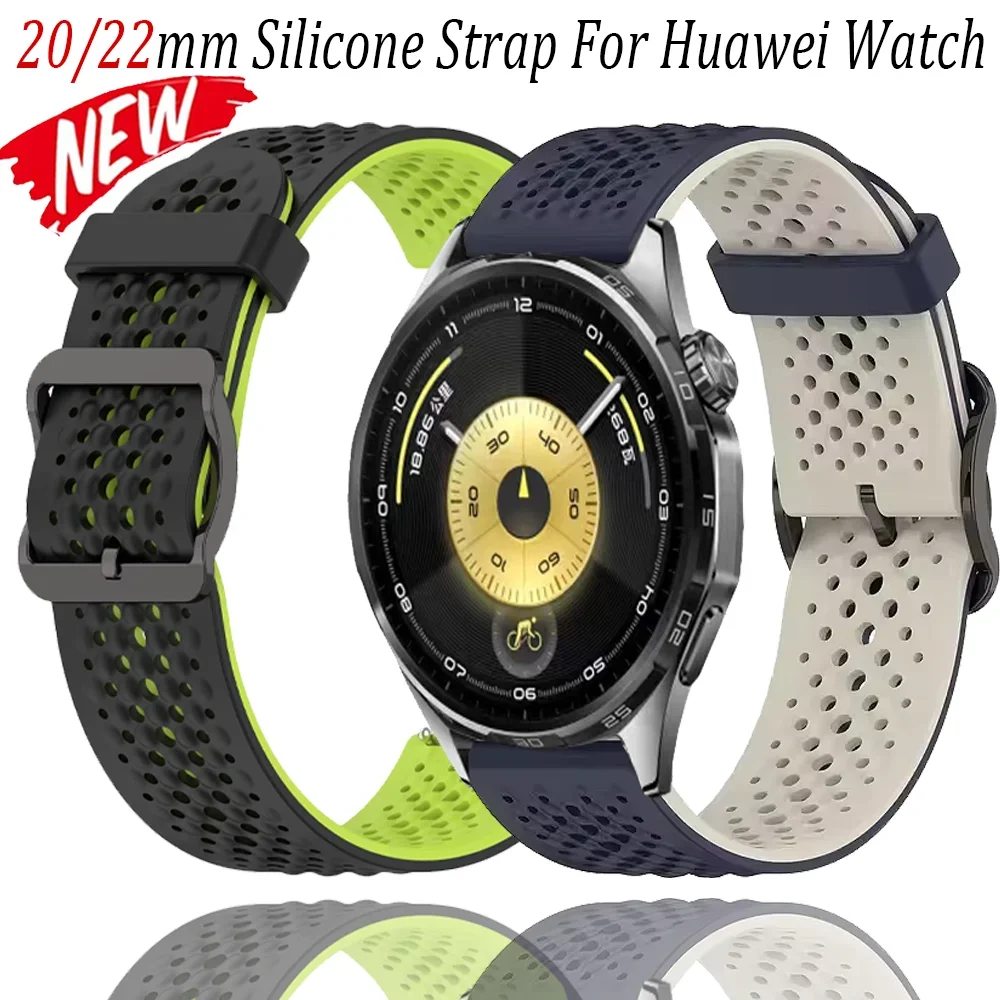 20 mm 22 mm Silikonarmband für Huawei Watch 5 GT6-5-3 Pro 46 mm Sportarmband Armband Huawei Watch 4 3 Pro GT6-5-4-3 46 mm Band Image
