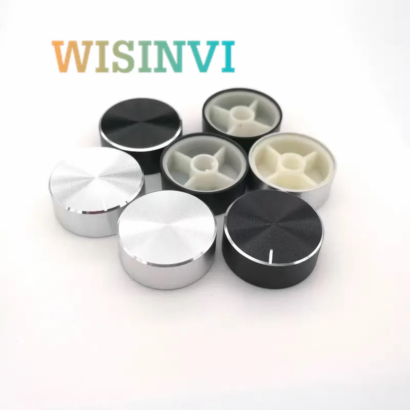 2PCS Aluminiumlegierung Potentiometer Knopfkappe Encoder Knopf Verstärker Lautstärkeregler Kappe Durchmesser 30mm Höhe 10mm Loch 6mm Image