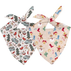 Dog Bandana Co. Holiday Movie Dog Bandana, White, Large: 20 to 27-in neck