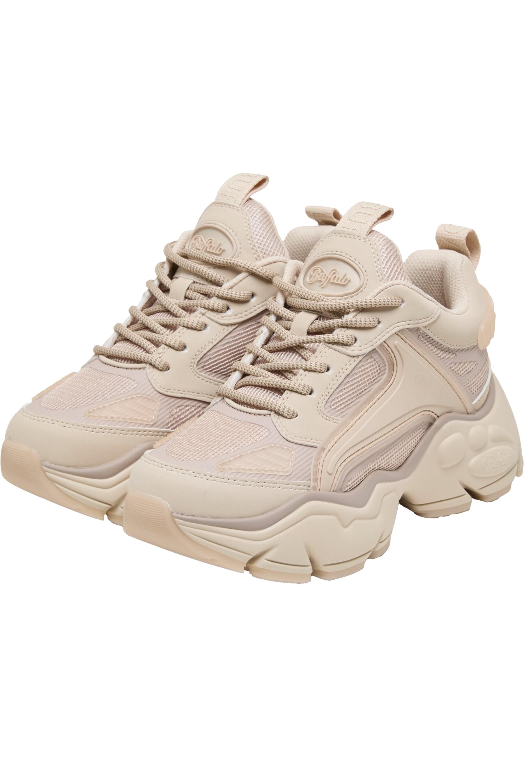 Trainingsschuh BUFFALO "Buffalo BINARY ATHENA - VEGAN NUBUCK/MESH", Damen, Gr. 36, beige, unifarben, Schuhe