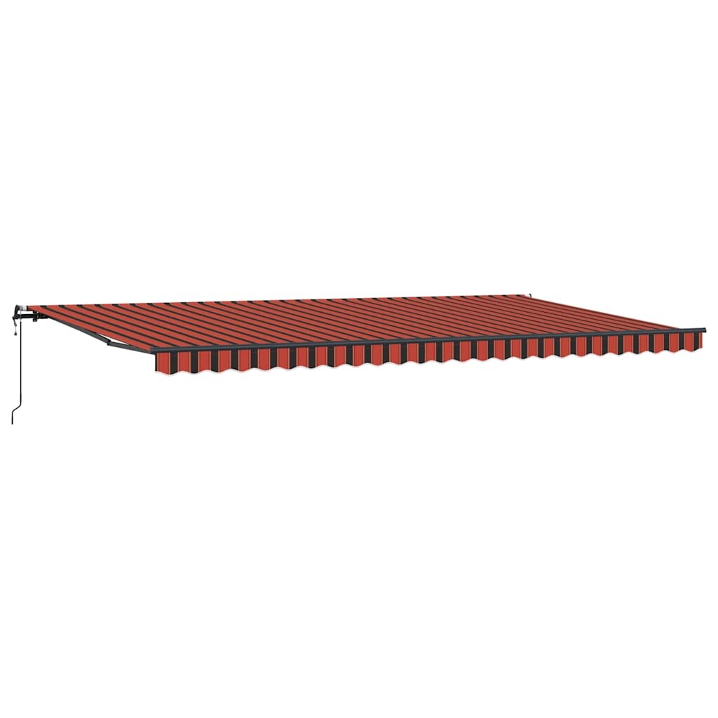 vidaXL Einziehbare Markise Orange und Braun 600 x 350 cm Image