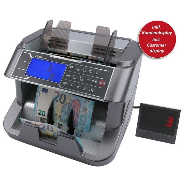 Olympia Banknotenzähler »NC 455« grau, 27.6x24.5x24.2 cm Image