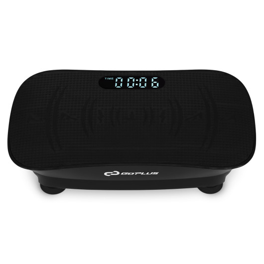 Costway Vibration Plate Exercise Machine for Lymphatic Drainage and Weight Loss with 10 Speed Intensities-Black