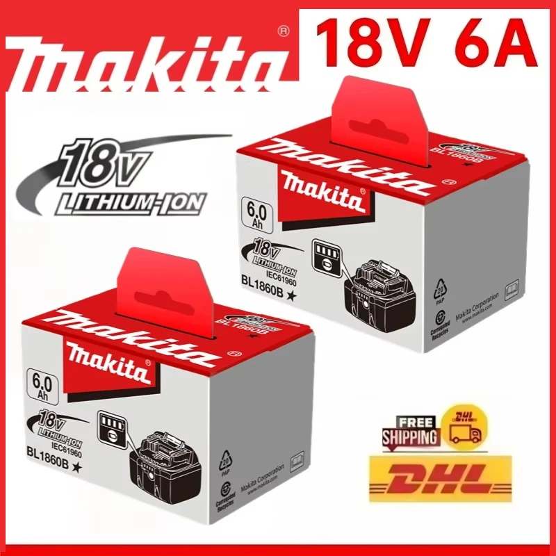 100 % Original-Makita 6 Ah/5 Ah für Makita 18 V Akku BL1830B BL1850B BL1850 BL1840 BL1860 BL1815 Ersatz-Lithium-Akku Image