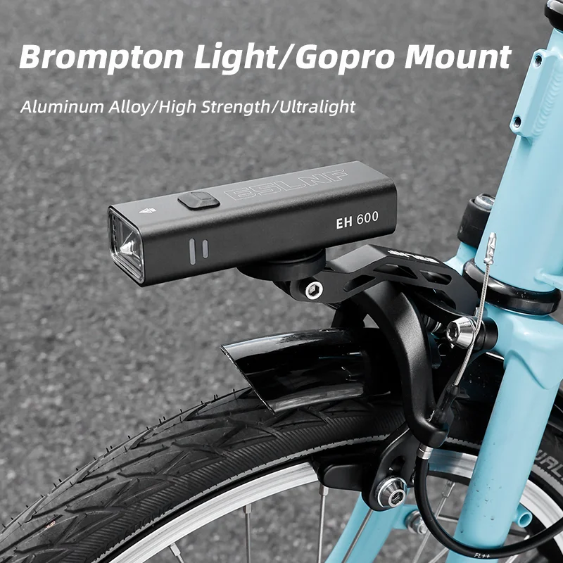 Hohe Festigkeit Aluminium Legierung Brompton Gabel Licht Halterung Ultraleicht Gopro Sport Kamera Halter Für Faltrad Zubehör Image