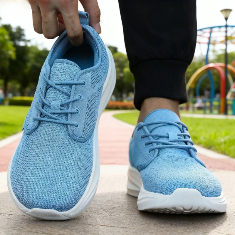 Breite Zehen-Sneaker für Herren, bequem, rutschfest, zum Schnüren, Plateau-Wanderschuhe, Unisex, Zero Drop, lässige Spots-Schuhe für Damen, 2025, Zoll Image