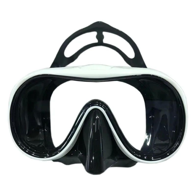 Neue Tauchmaske – großer Rahmen und HD-Vision, Schnorchelmaske für Erwachsene mit gehärtetem Glas, Gesichtsbedeckung aus flüssigem Silikon, Tauchausrüstung Image