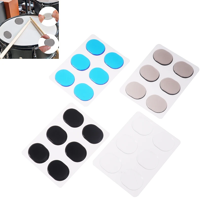 6Pcs Stück Trommel Dämpfer Gel Pads Silikon Trommeln Schalldämpfer Für Trommeln Ton Control Percussion Instrument Zubehör Image