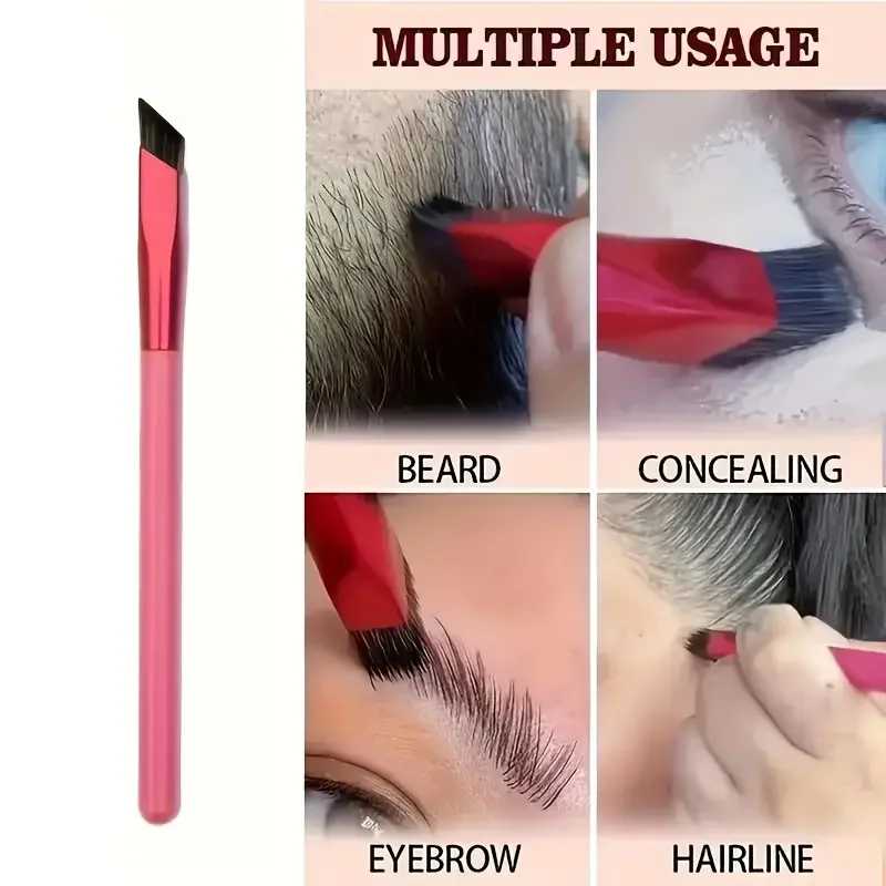 Neue Kombination [populäre Wahl] Multifunktions-Quadrat-3D-Concealer-Pinsel, schräger Augenbrauenpinsel, Haardetails, Make-up-Pinsel Image