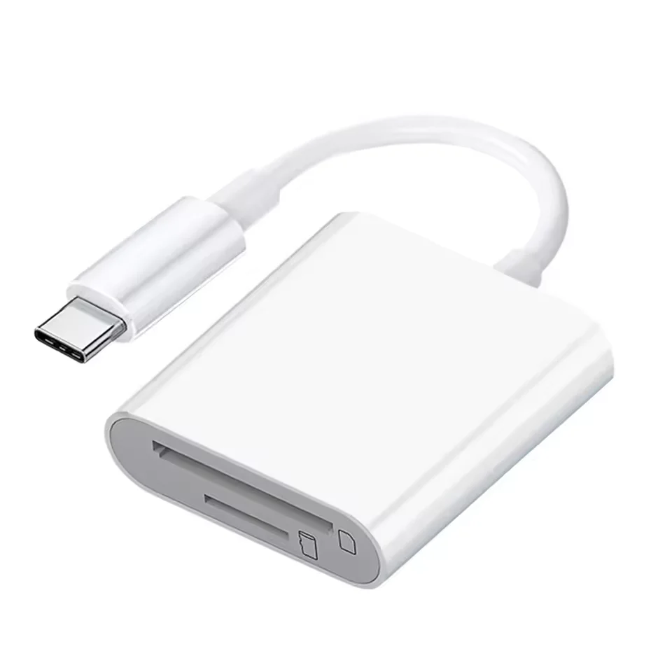 2-in-1-USB-C-Kartenleser, Adapter für SD/TF, Hochgeschwindigkeitsübertragung für iPhone 15 16 17/iPad Pro/Macbook/Multifunktionskartenleser Image