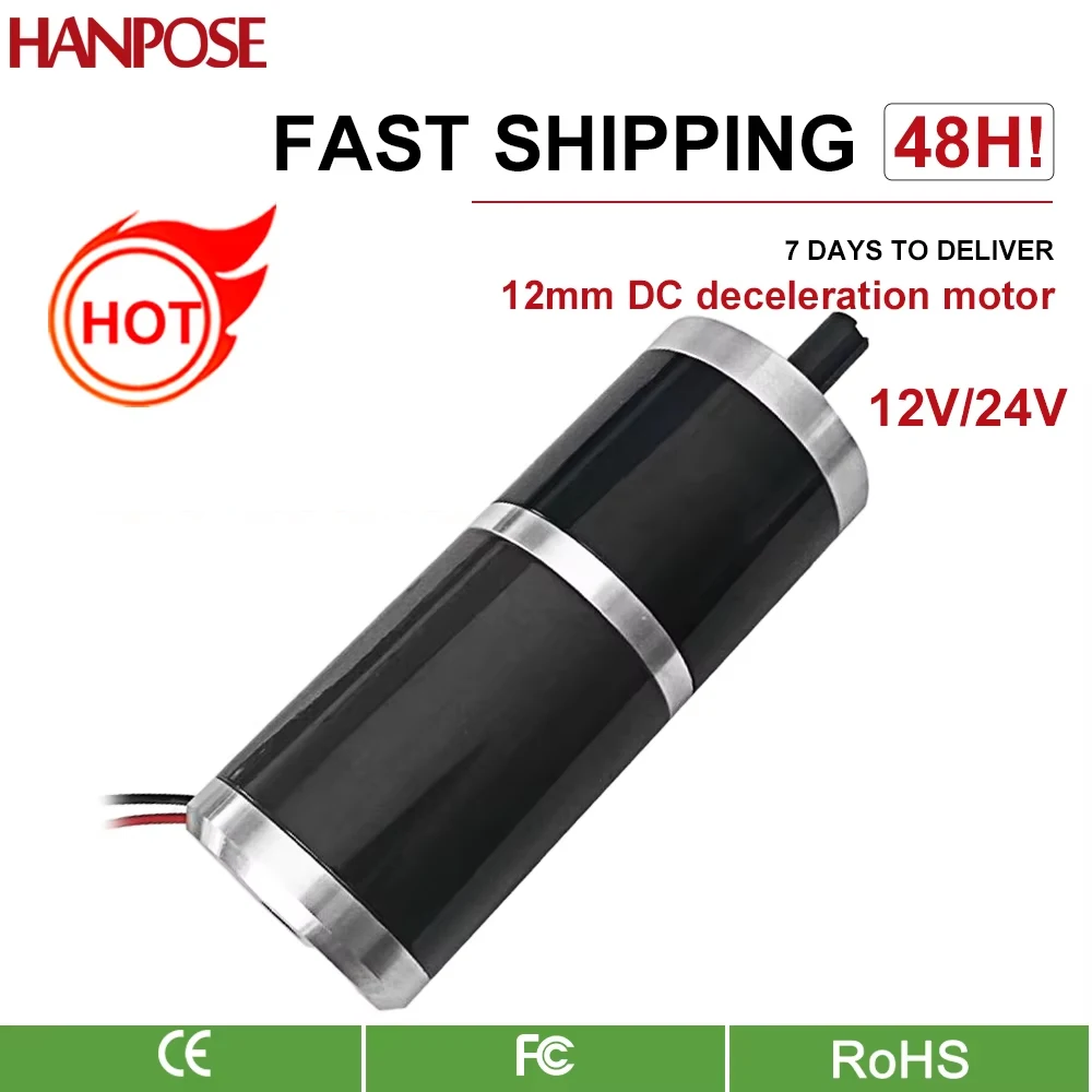 hanpose Motor de reduc® CC Planetario de 250KG 60GX6092R 60mm 12mm de diajyetro de Eje, Motor de Ctrl variable con Image