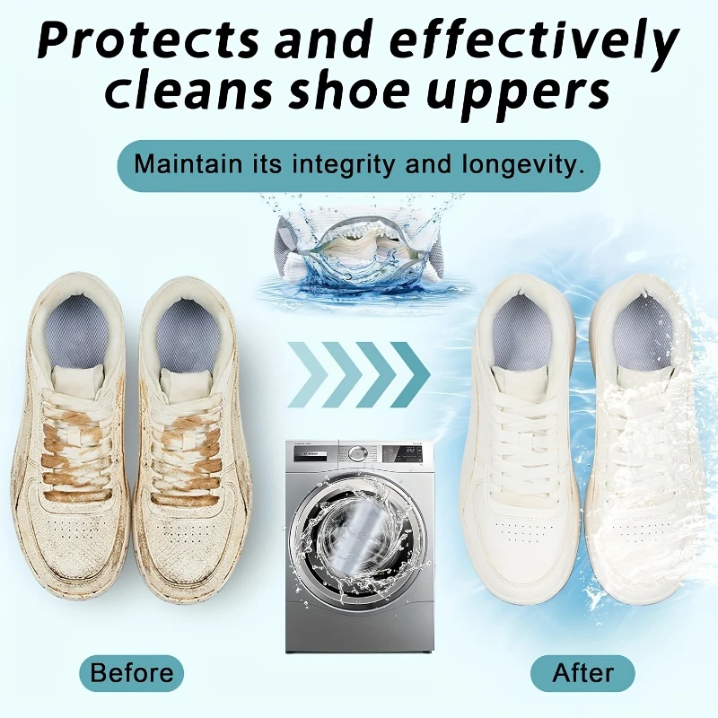 1-Shoe washing machine bag: a reusable shoe washing bag for washing machines and dryers,and a shoe stain free cleaning agent kit