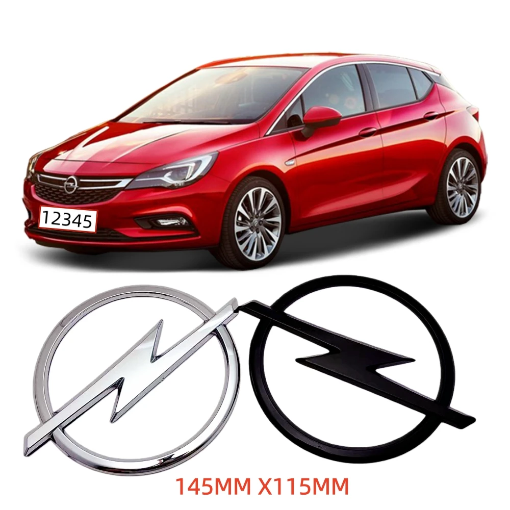 1 pz 3D 145mm Opel Logo Emblema Distintivo Adesivo Misura Auto Griglia Anteriore Cofano Cofano e Baule Posteriore Paraurti Astra Zafira Insignia Corsa