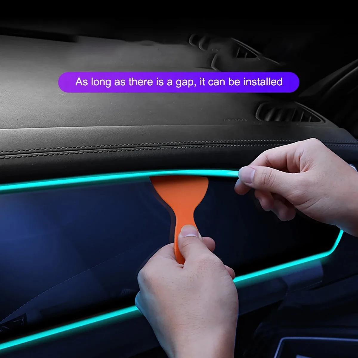 Car Interior LED Decorative Lamp USB Neon Strip For Auto DIY Flexible Ambient Light Key And APP Remote Control Atmosphere Diode