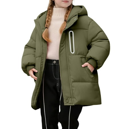 Liyamei Winter Jacket Girls Down Coat Long Jacket Warm Winter Coat Children s Down Jackets Windproof Outdoor Jacket Fashion Children s Jacket Girls Puffer Jacket Size 8-9 Years