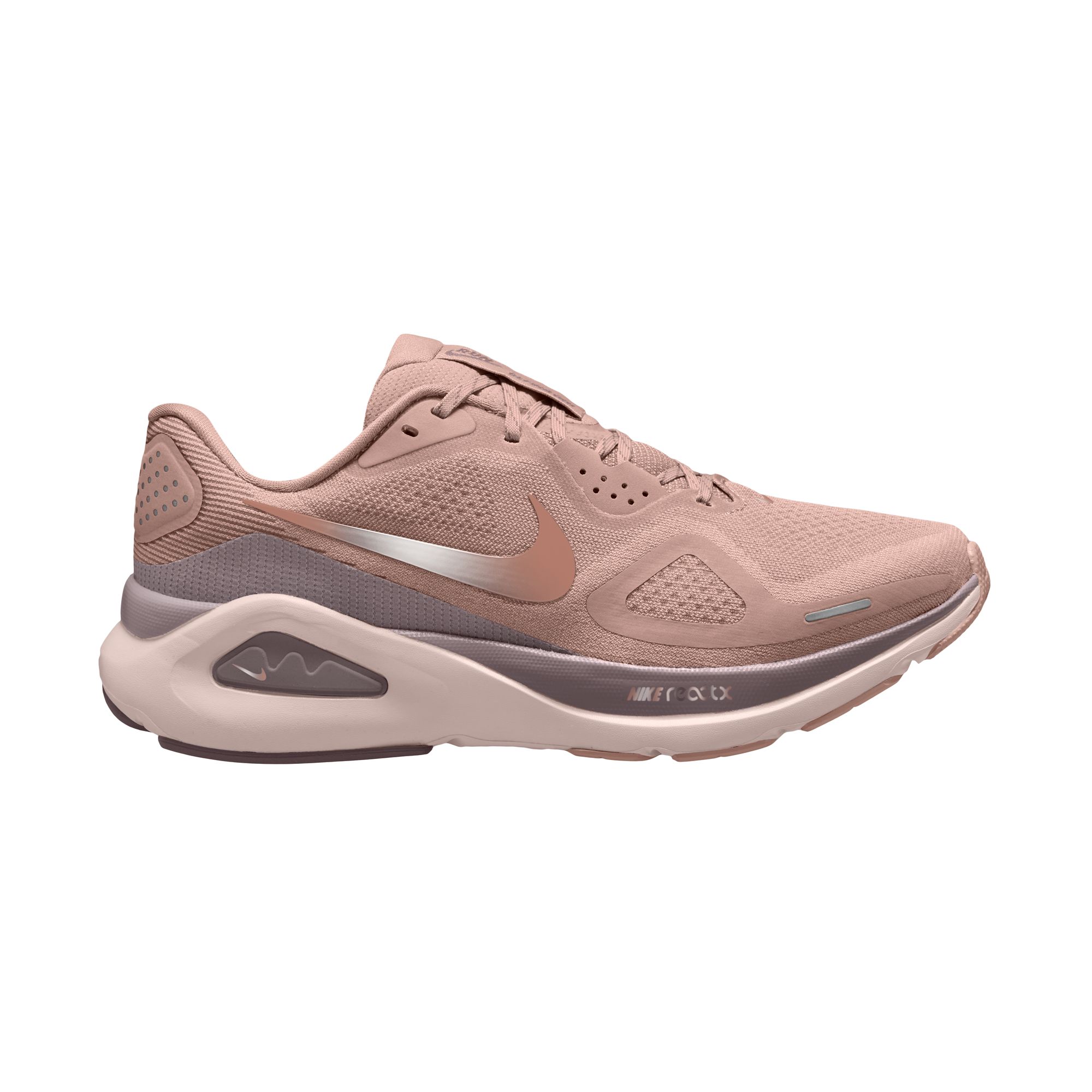 Laufschuh NIKE "Nike Structure 26", Damen, Gr. 42, particle pink, mtlc rose gold, taupe grau, Synthetik, Textil, Schuhe Laufschuh