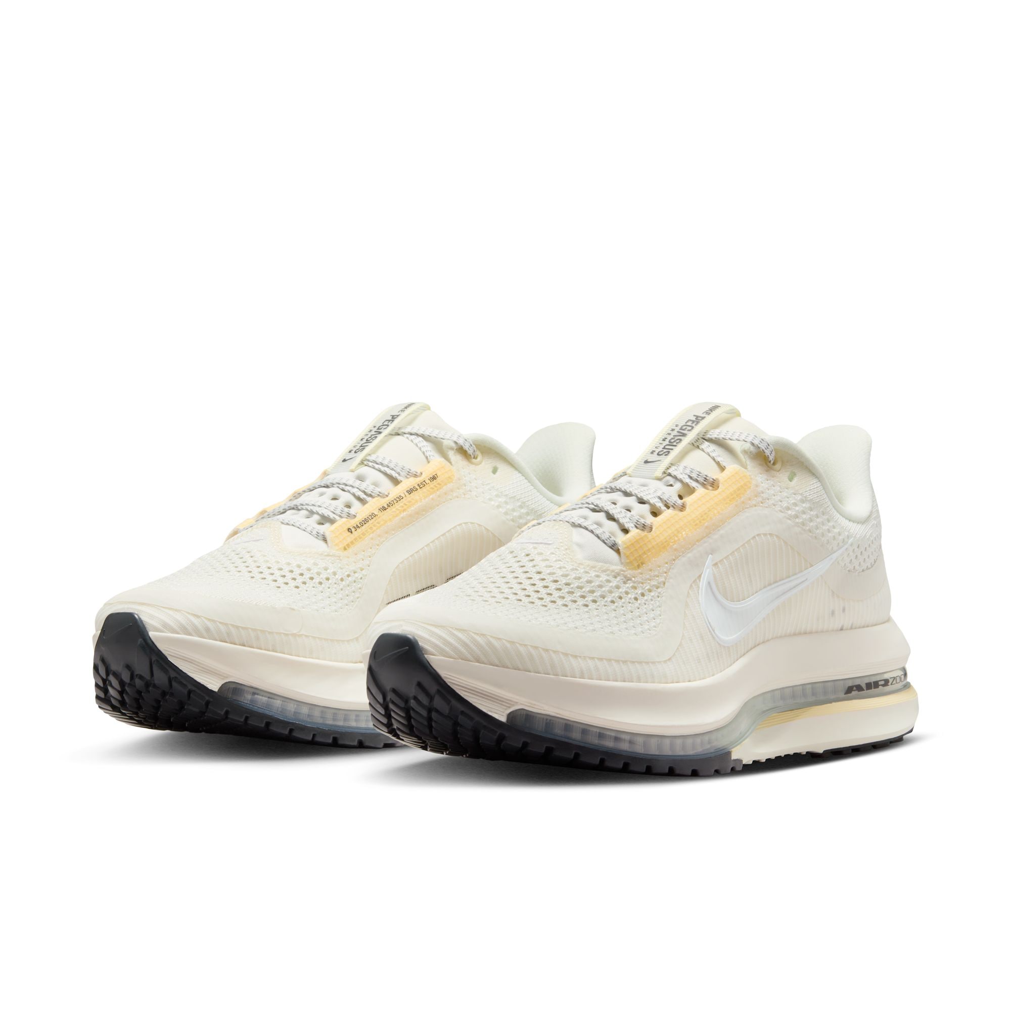 Laufschuh NIKE "Nike Pegasus Premium", Damen, Gr. 40, sail, weiß, alabaster, anthrazit, Synthetik, Textil, Schuhe Laufschuh