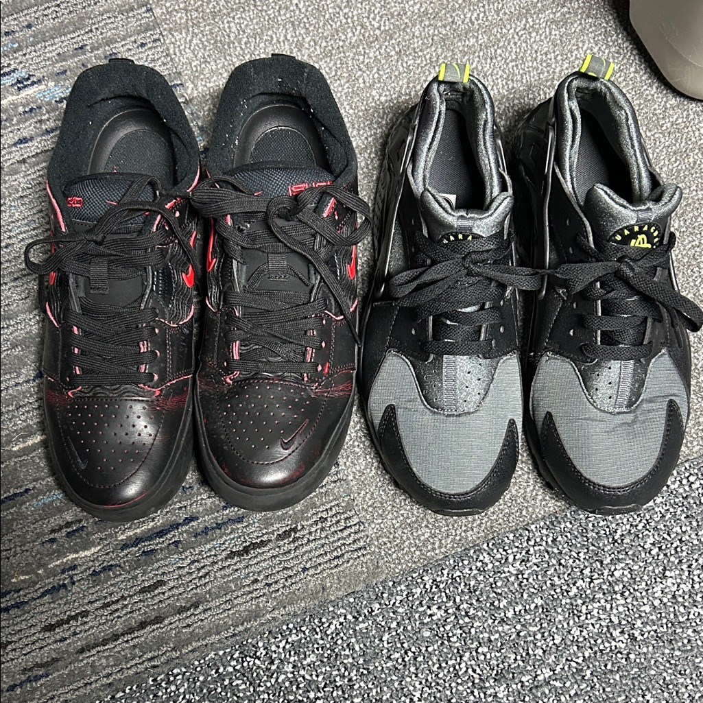 Nike Shoes | Boys Nike Huarache Size 7y And Nike Ishod Size 7 | Color: Black/Gray | Size: 7b
