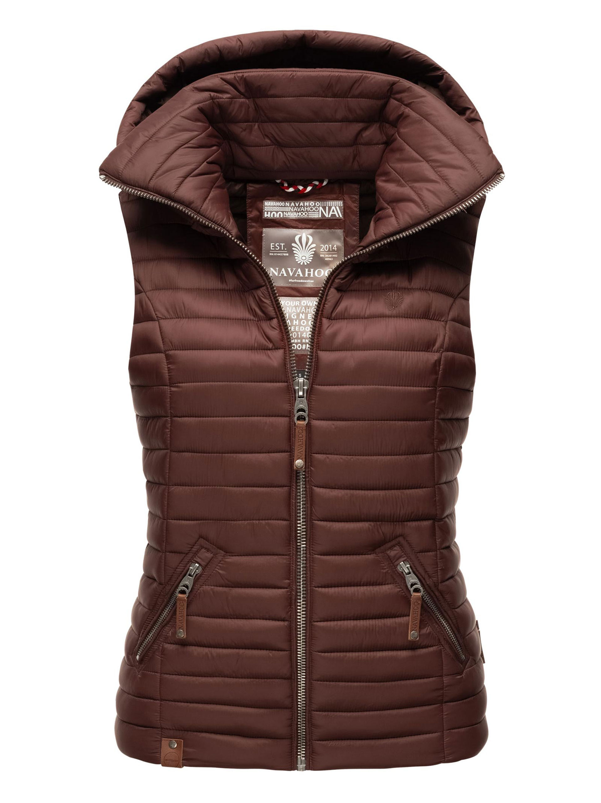Navahoo Damen Steppweste Shadaa – Leichte Weste mit Abnehmbarer Kapuze Image