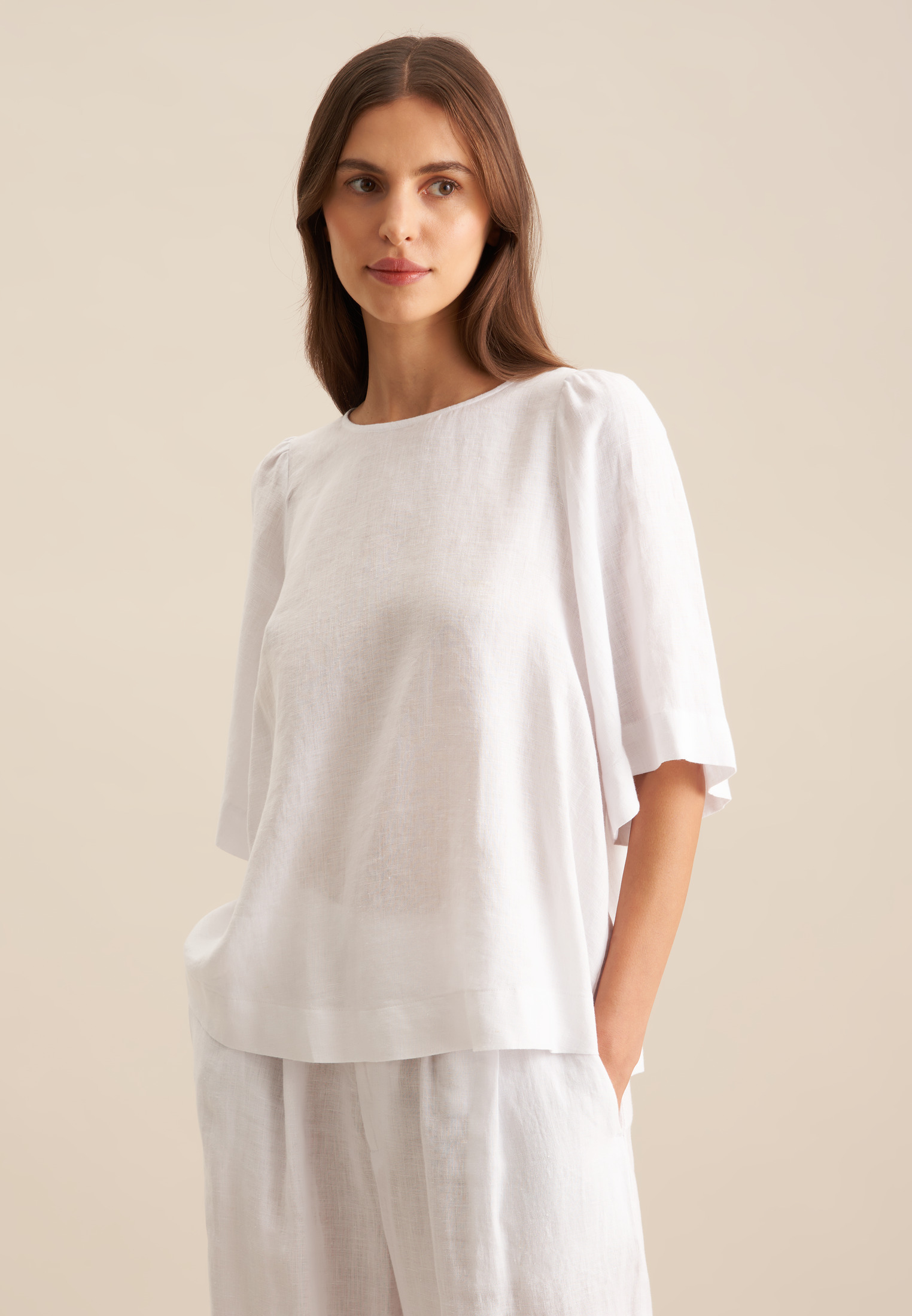 Shirtbluse Damen Weiß Image