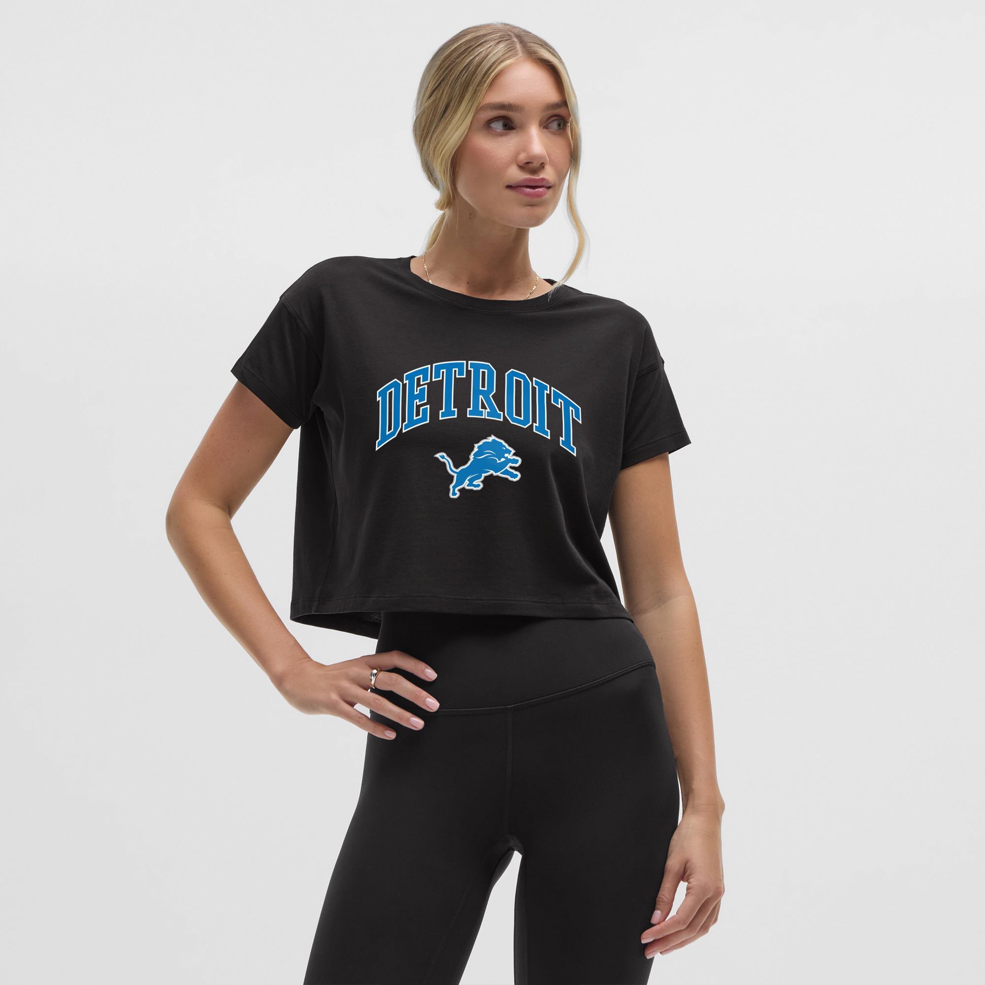 lululemon – Schwarzes Detroit Lions Cates-T-Shirt für Damen Image