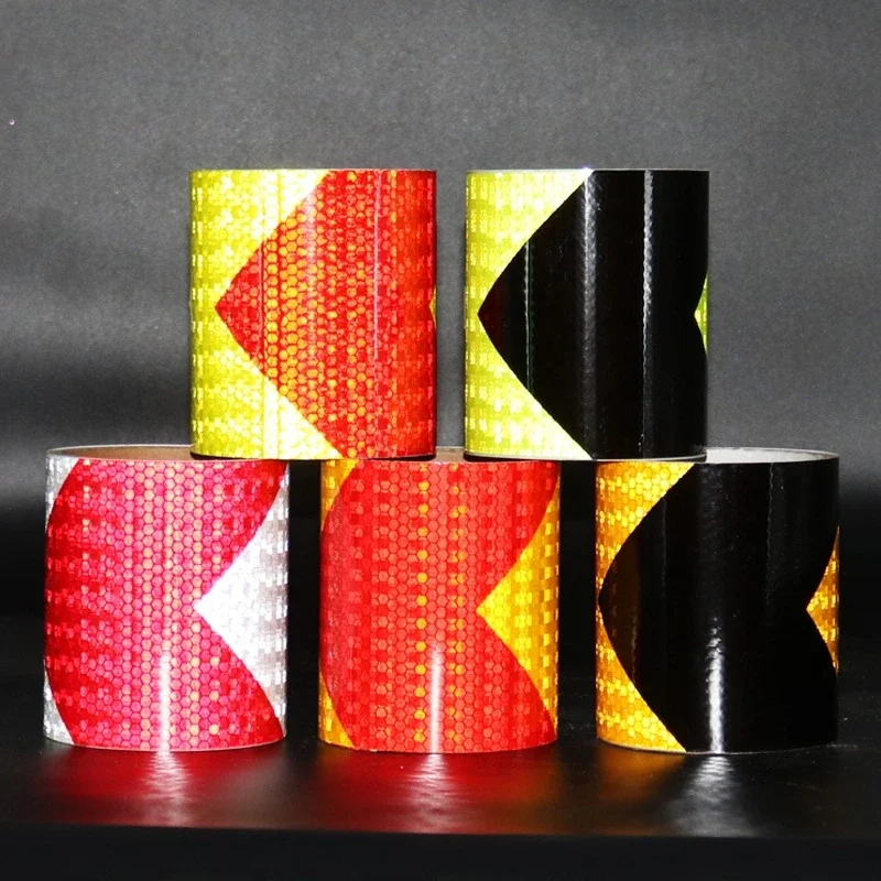 5 cm hohe Sichtbarkeit, selbstklebendes PVC-Reflektorfolienband, Straßenverkehr, Kollisionsvermeidung, reflektierender Schildaufkleber Image