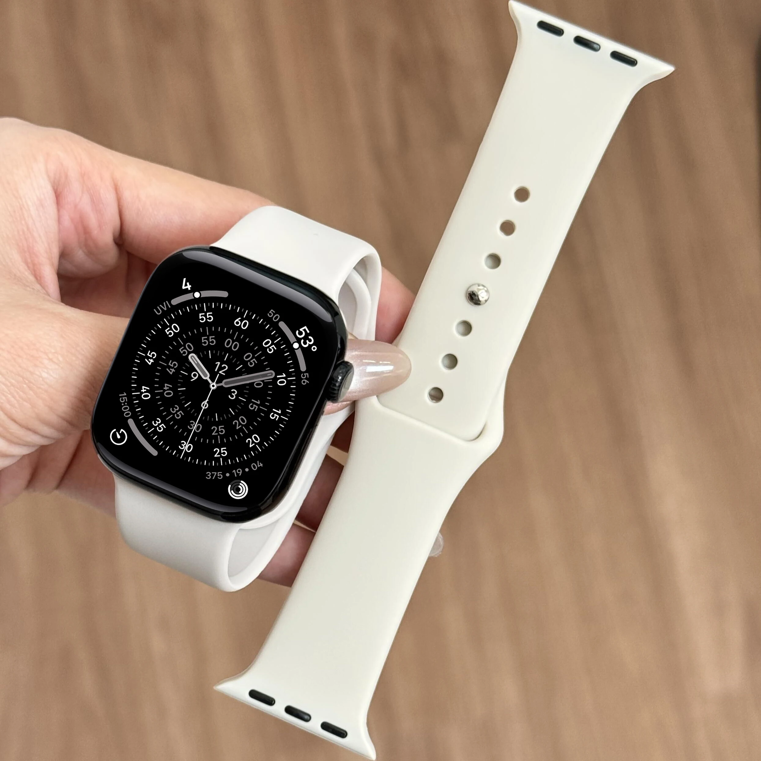 Silikonarmband für Apple Watch-Armbänder 11 42/46 mm 44 mm 41 mm 40 mm 45 mm Sportarmband Correa iWatch Serie 10 9 8 7 6 SE3 Ultra 3 2 Image