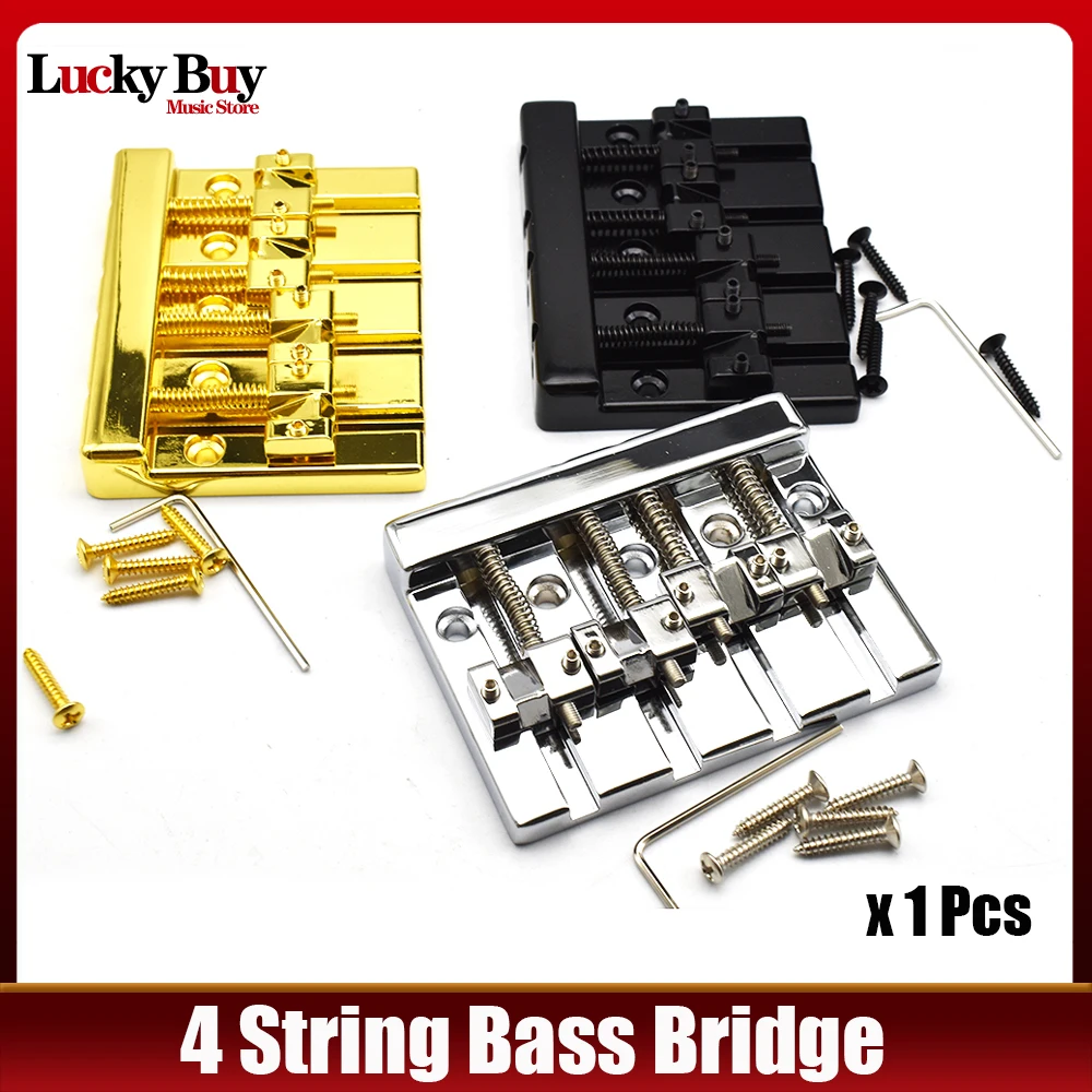4-saitige E-Gitarre Bass Brücke Bass Sättel Saitenhalter für Jazz Bass Gitarre Image