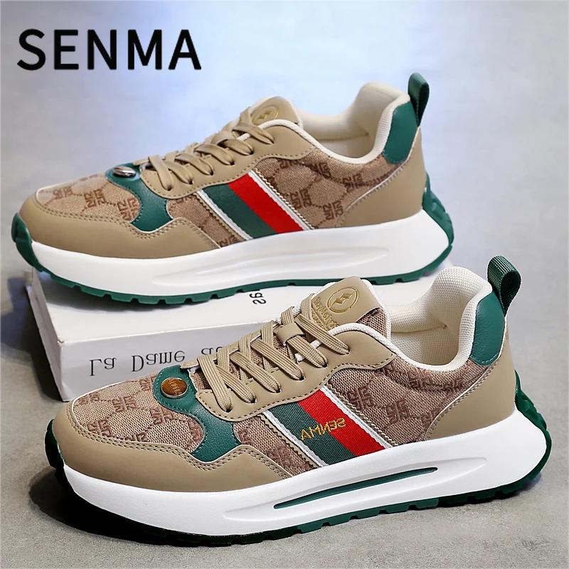 SENMA Luxus Herrenschuhe Herren Freizeitschuhe Herren Skateboard Schuhe Retro Plateau Sneakers Unisex Damen Sportschuhe Sneakers
