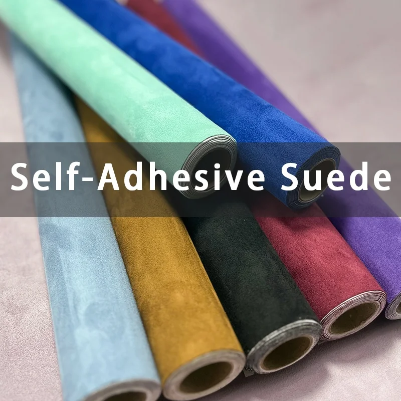 30 x 140 cm selbstklebende Wildleder-Stoffrolle für luxuriöse Auto-Innenraum-Modifikation, Möbel, Dekoration, Sofa-Reparatur, Samtaufkleber Image