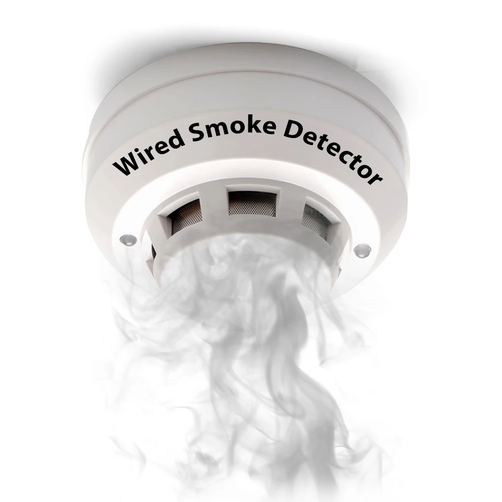 12V Spannung verkabelt Rauch Leck Feuermelder Alarm Sensor eigenständige für kabelgebundenes Terminal-Alarmsystem Image