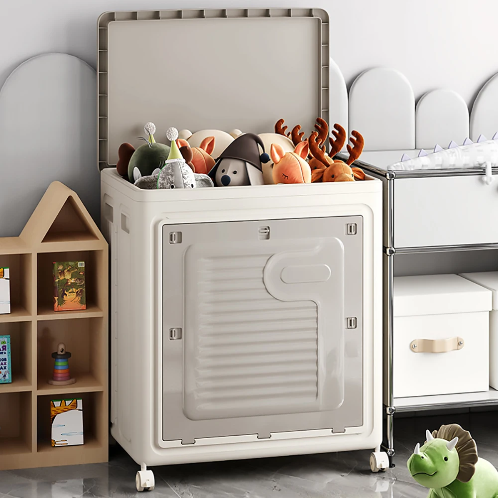 Rolling Laundry Hamper Large Capacity Collapsible Plastic Clothes Basket Laundry Hamper With Lid & Wheels for Laundry Room