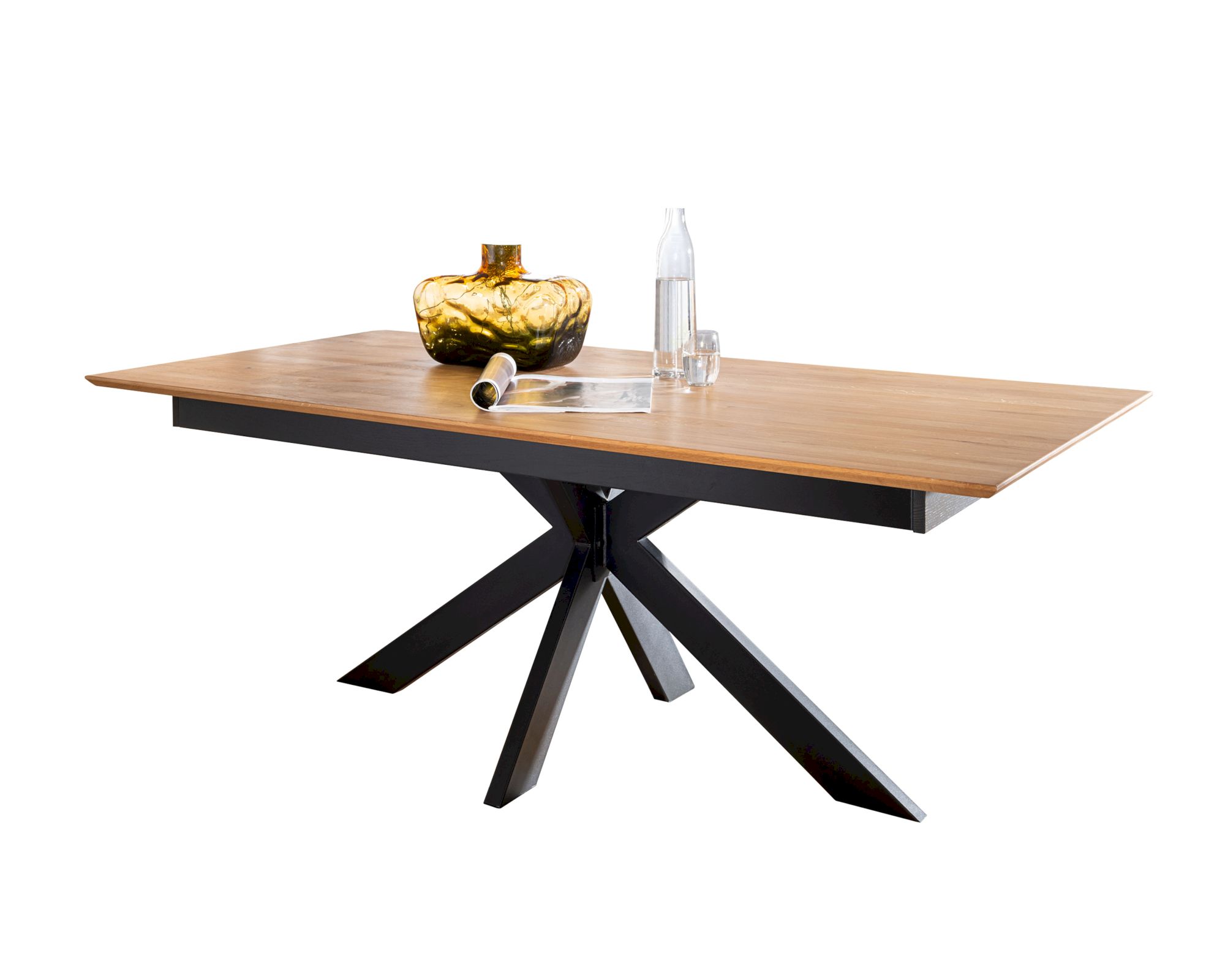 3S Frankenmöbel »Carlo» Massivholz Esstisch mit Auszug TI-0595 / 160x90 cm Image