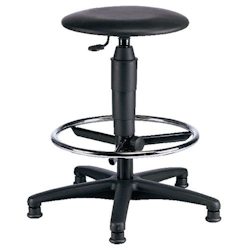 TOPSTAR Zeichenstuhl Kunstleder Ohne Armlehnen Höhenverstellbarer Sitz Schwarz 110 kg TEC 60/60C 5 Rollen Image