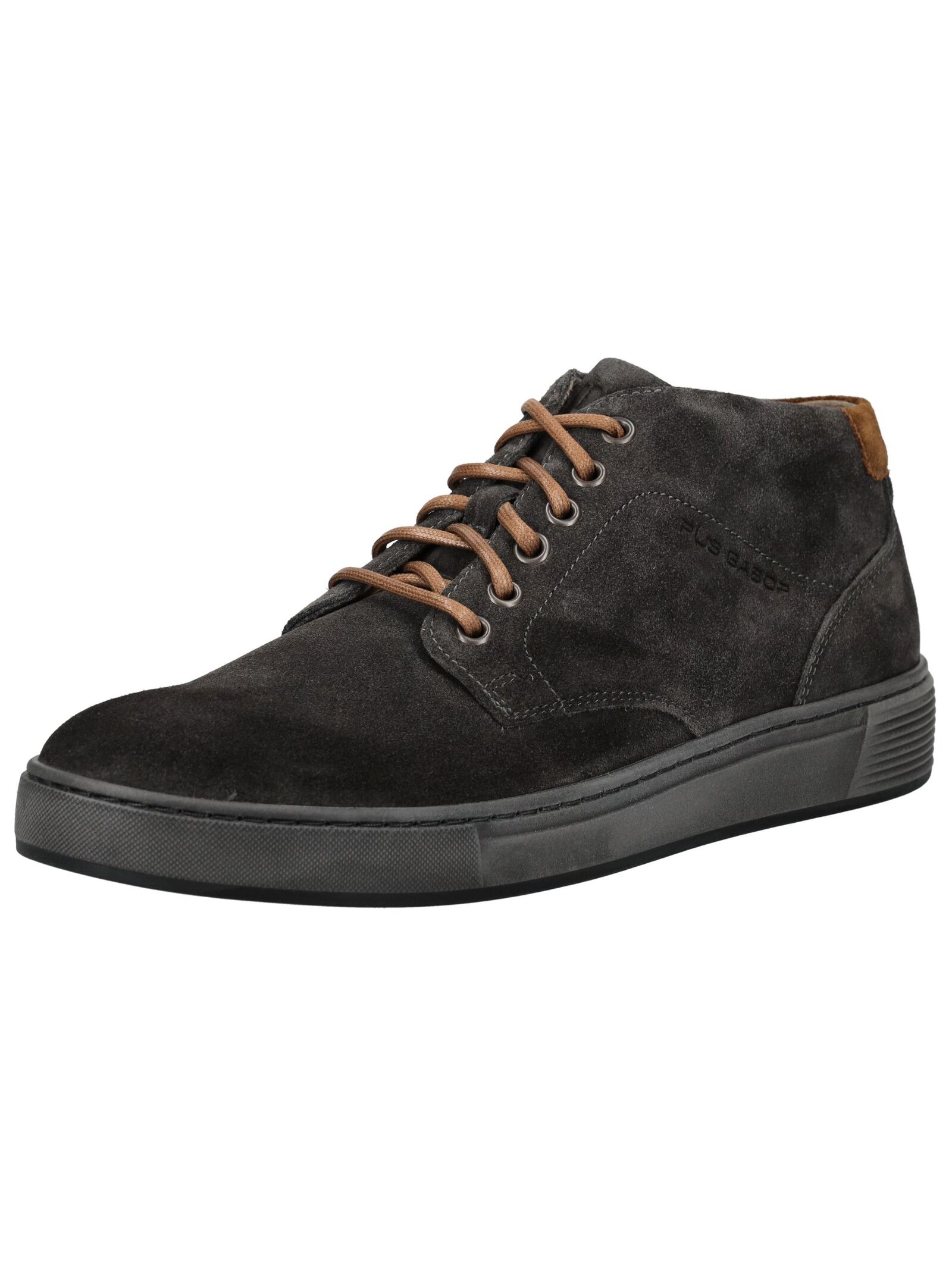 Sneaker PIUS GABOR "Pius Gabor Sneaker Veloursleder", Herren, Gr. 43, grau (dunkelgrau), Veloursleder, Schuhe Sneaker
