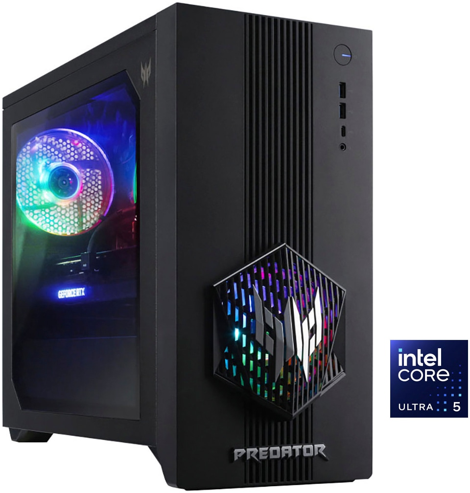 ACER Gaming-PC "Predator Orion 3000 (PO3-665)", schwarz, Microsoft Windows 11 Home (64 Bit), 16 GB RAM 512 GB SSD, Desktop-PCs