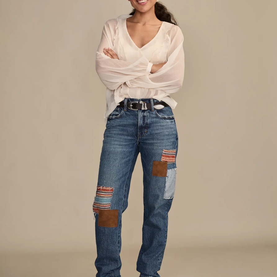 Lucky Brand Lucky Legend Mid Rise Boy Jean - Women's Jeans Denim Pants in Jamboree Wash, Size 25 x 31