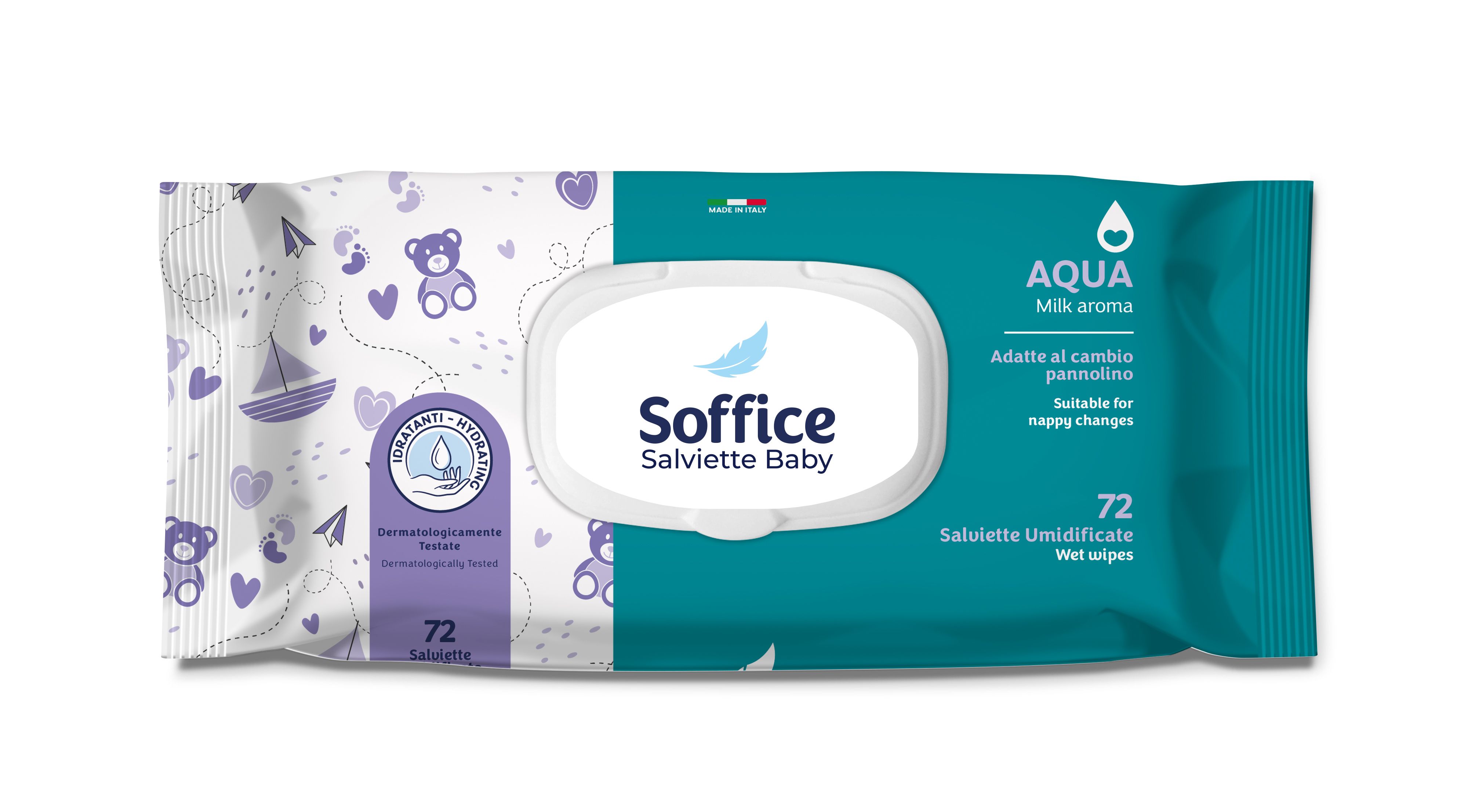 Soffice Salviette Umidificate Neonati 12 x 72 pz Pop-Up Aqua - 864 sal