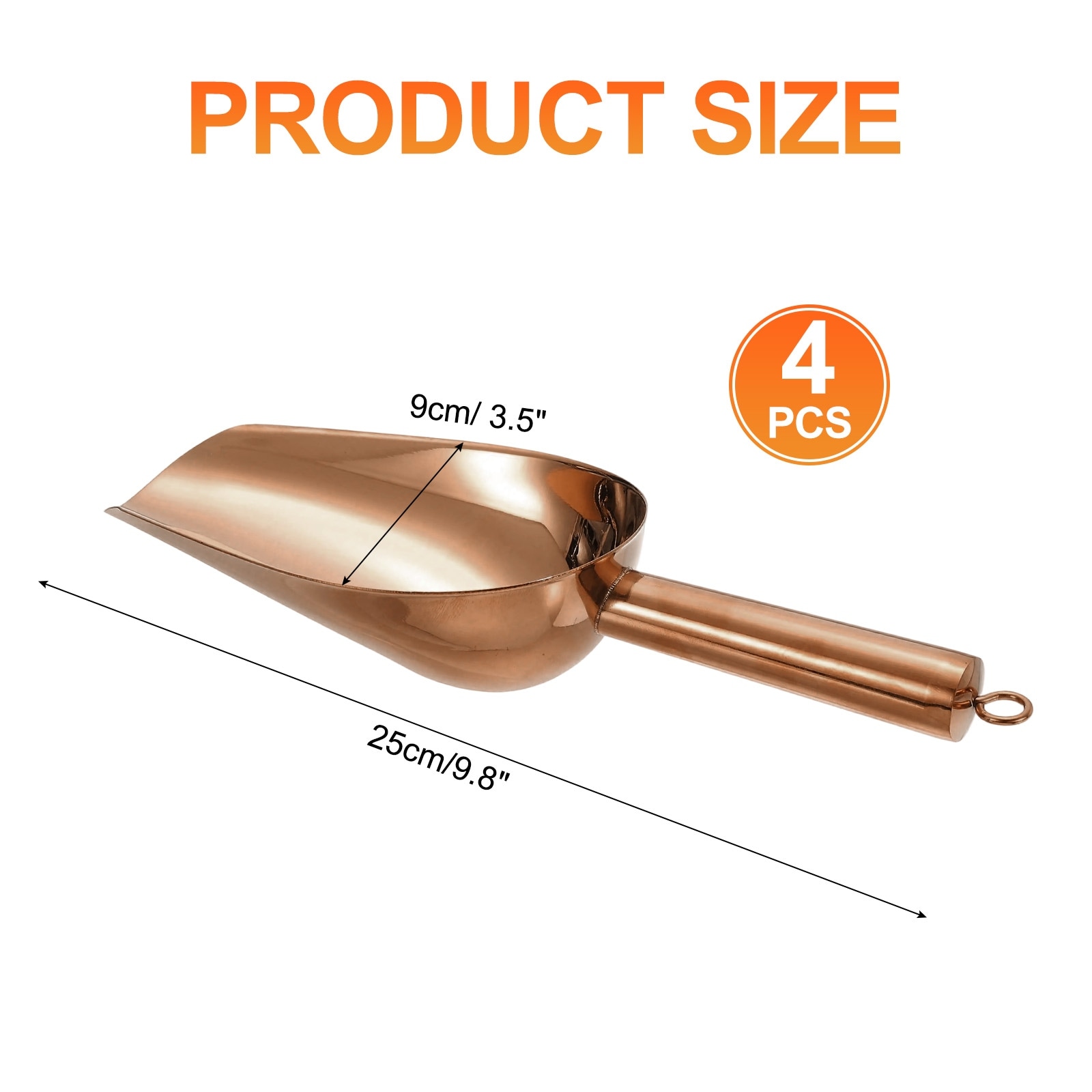 Ice Scoop Stainless Steel Ice Scooper