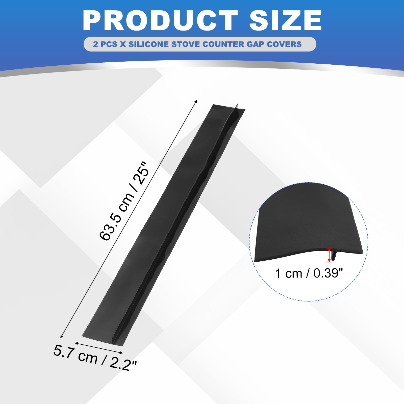 Silicone Stove Gap Covers, Kitchen Stove Gap Filler Heat Resistant Oven Gap Filler Seal Strips
