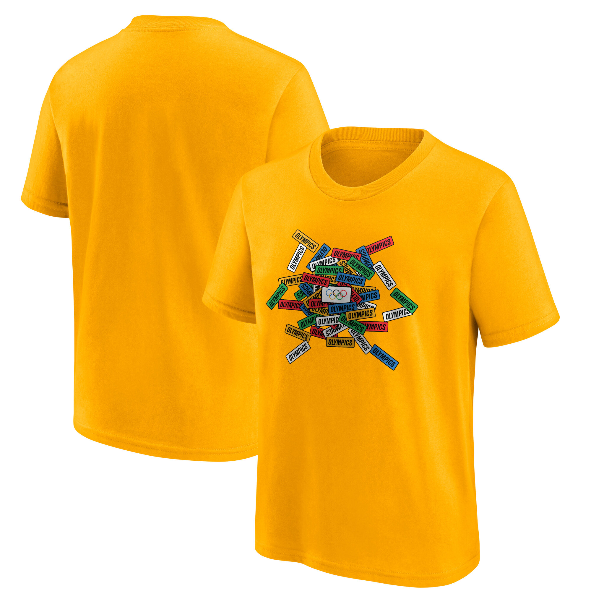 The Olympic Collection Stickers Grafik T-Shirt - Gold - Junioren Image