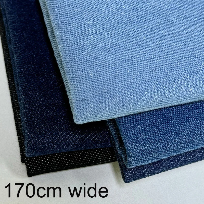 340G/M2 Denim spesso 10 * 7 Tessuto denim lavato Twill Cotone non elastico Abbigliamento Cuffia per scarpe Tessuto denim Abbigliamento donna Tessuto